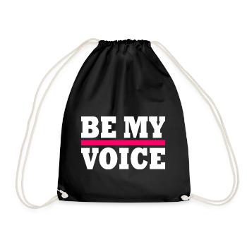 Be my voice iran - Drawstring Bag - black - Front