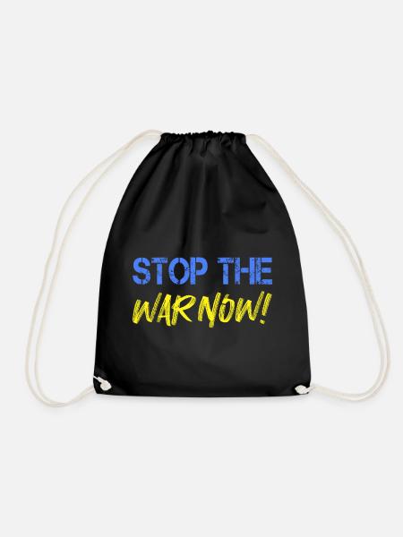 Stop the War Now! - Turnbeutel - Schwarz