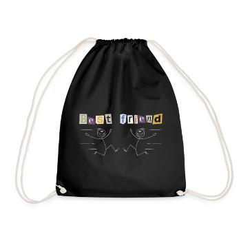 BEST FRIEND two - Drawstring Bag - black - Front
