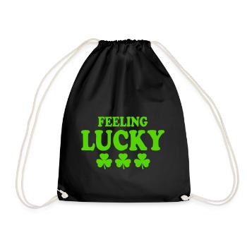 feeling lucky - Turnbeutel - Schwarz - Vorne