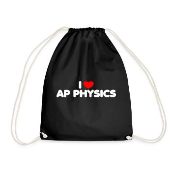 AP Physics Funny High School AP Class Survivor - Drawstring Bag - black - Front