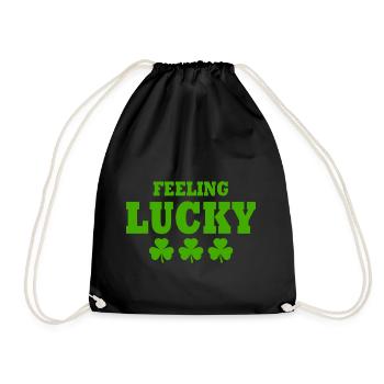 feeling lucky - Turnbeutel - Schwarz - Vorne