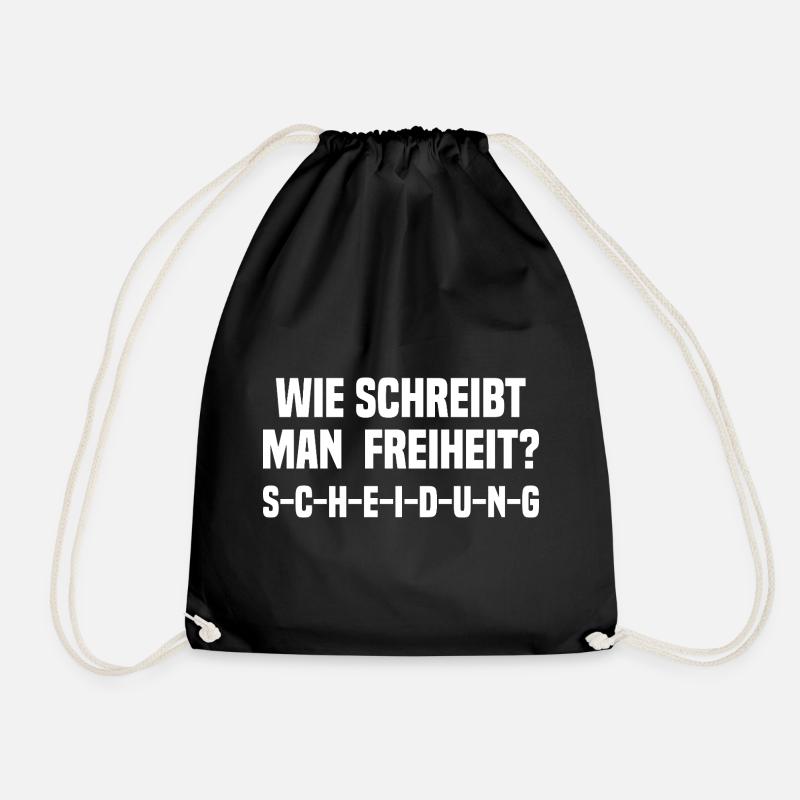 Wie Schreibt Man Freiheit? Scheidung - Turnbeutel - Schwarz