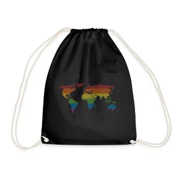 Pride World - Turnbeutel - Schwarz - Vorne