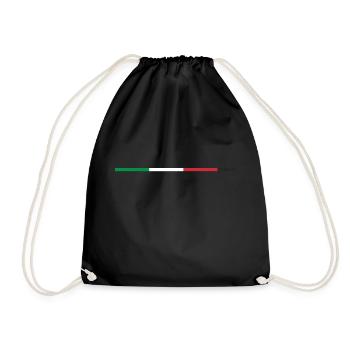 Italy - national flag as a retro stripes. - Drawstring Bag - black - Front