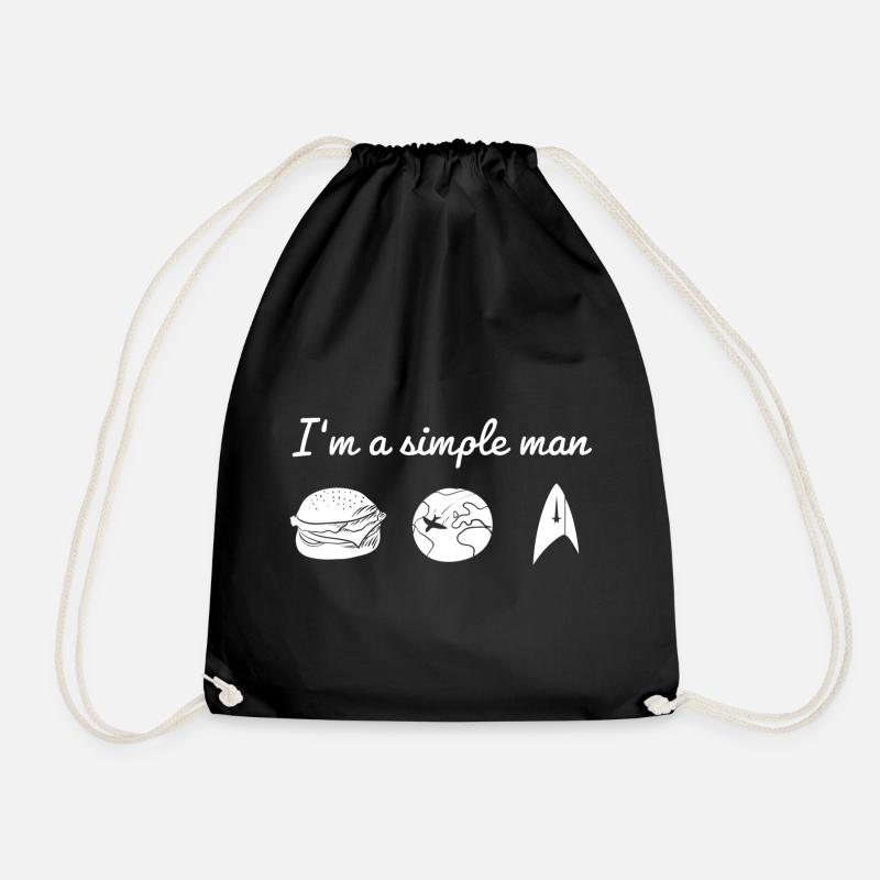 Star Trek Discovery I'm A Simple Man - Drawstring Bag - black