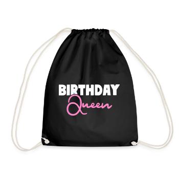 Anniversaire Reine Anniversaire Fille - Sac de sport léger - noir - Devant