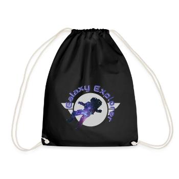 Galaxy Explorer Galaxy Space Astronaut Gift - Drawstring Bag - black - Front