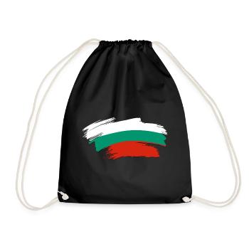 Bulgarien - Balkan България Flagge - Turnbeutel - Schwarz - Vorne