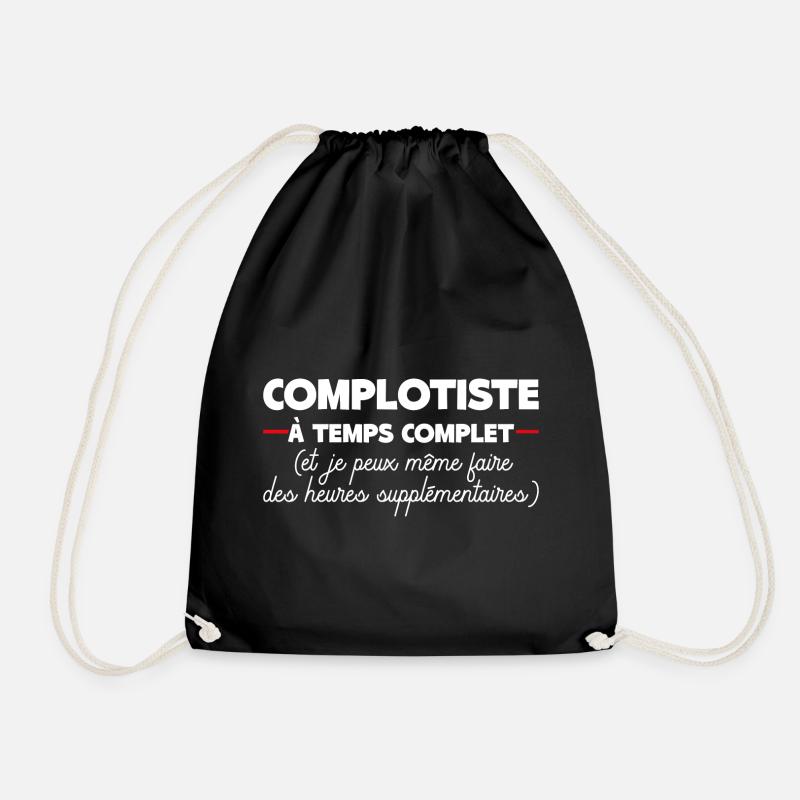 Complotiste Temps Complet - Sac de sport léger - noir