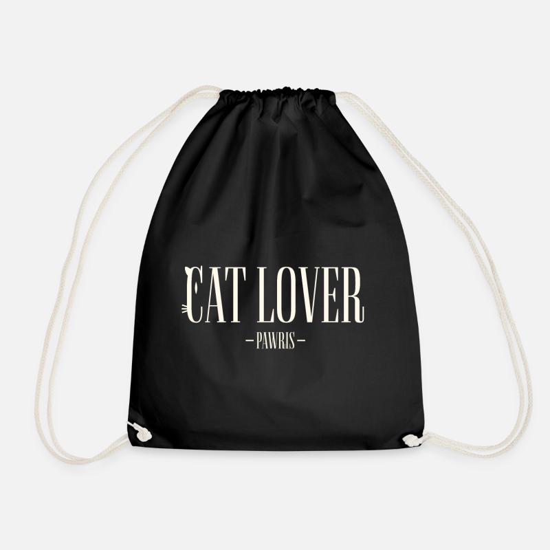 Meow de Paris - Drawstring Bag - black