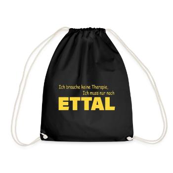 Therapie ETTAL - Turnbeutel - Schwarz - Vorne