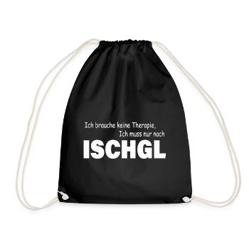 Therapie ISCHGL - Turnbeutel - Schwarz - Vorne