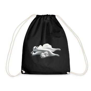 Relaxed Ghost Halloween - Fantasma Relax - Turnbeutel - Schwarz - Vorne