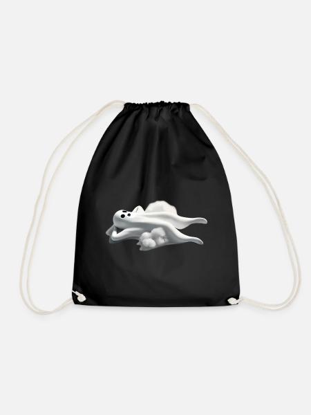 Relaxed Ghost Halloween - Fantasma Relax - Drawstring Bag - black
