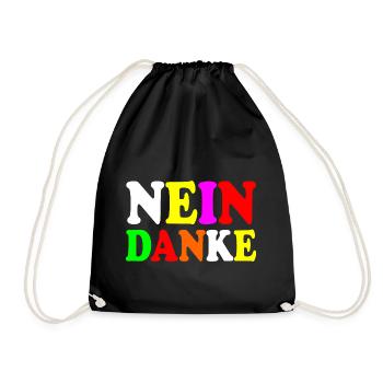 No thank you - Drawstring Bag - black - Front