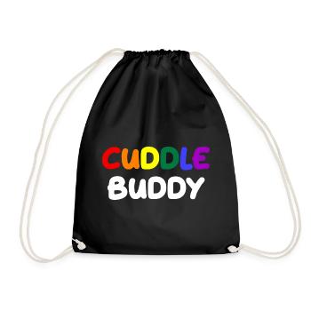 Cuddle Buddy - Drawstring Bag - black - Front