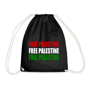 Free palestine - Sac de sport léger - noir - Devant