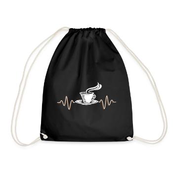 Coffee - Drawstring Bag - black - Front