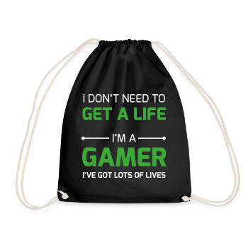Gamer Vie / Respawn vie geek gamer ballot Plus - Sac de sport léger - noir - Devant