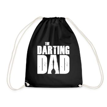 The darts playing dart dart gift - Drawstring Bag - black - Front