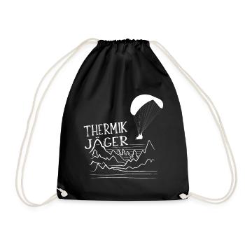 Gleitschirmfliegen Paragliding Geschenk - Turnbeutel - Schwarz - Vorne