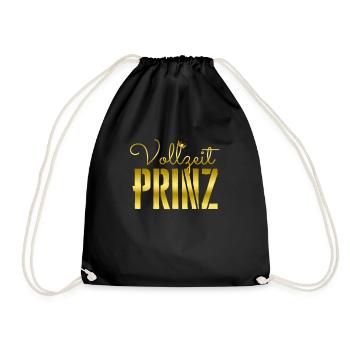 Vollzeit Prinz - Turnbeutel - Schwarz - Vorne