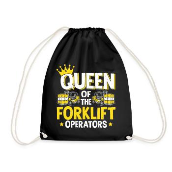 Forklift Driver Forklift Operator - Drawstring Bag - black - Front