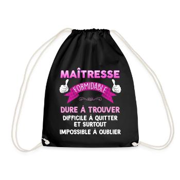 Maitresse formidable Cadeau Ecole - Sac de sport léger - noir - Devant