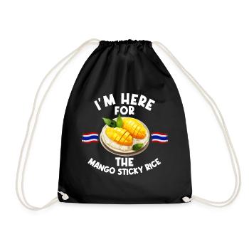 Drôle de riz gluant amateur de cuisine thaïlandaise - Sac de sport léger - noir - Devant