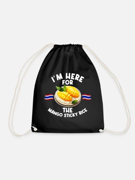 Lustiger Klebriger Reis Thai Food Lover - Turnbeutel - Schwarz