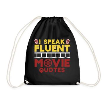 I Speak Fluent Movie Quotes - Filmzitate Liebhaber - Turnbeutel - Schwarz - Vorne
