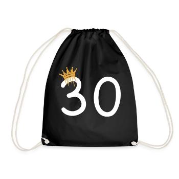 30 - Drawstring Bag - black - Front