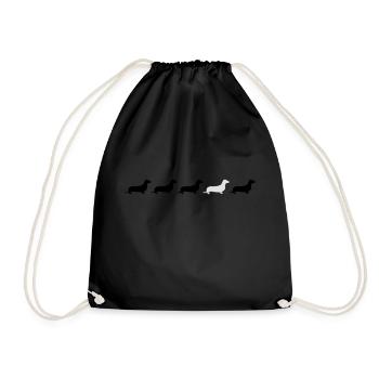 teckel - Sac de sport léger - noir - Devant