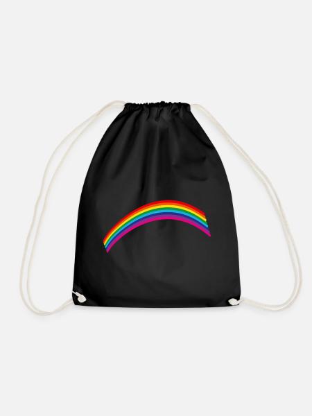 Regenbogen - Turnbeutel - Schwarz