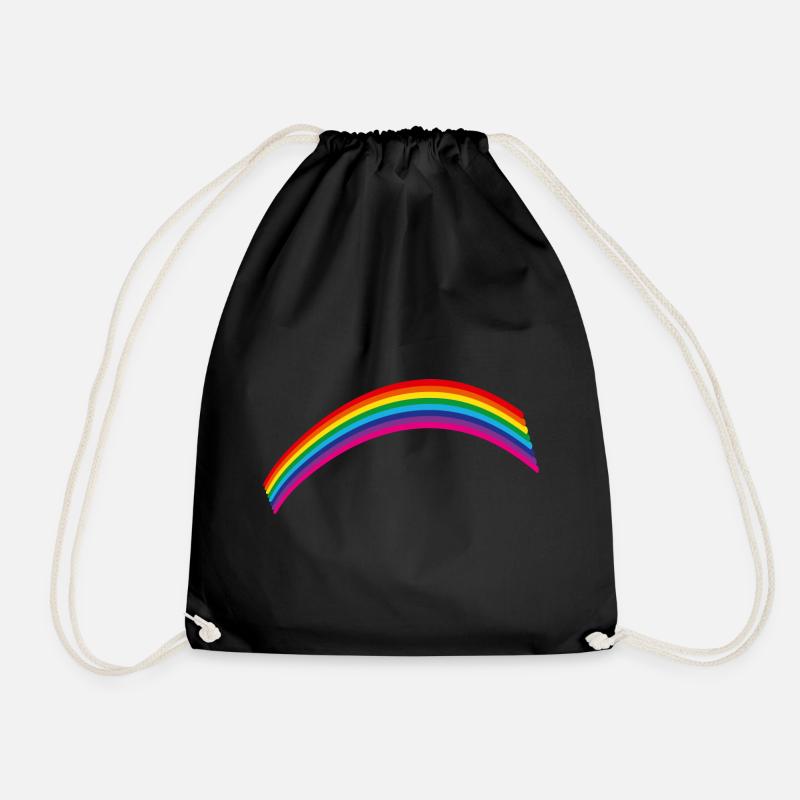 Regenbogen - Turnbeutel - Schwarz