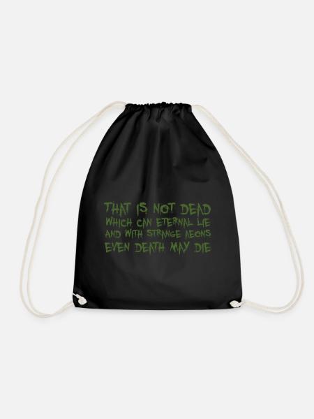 That is not dead which can eternal lie (Cthulhu) - Drawstring Bag - black