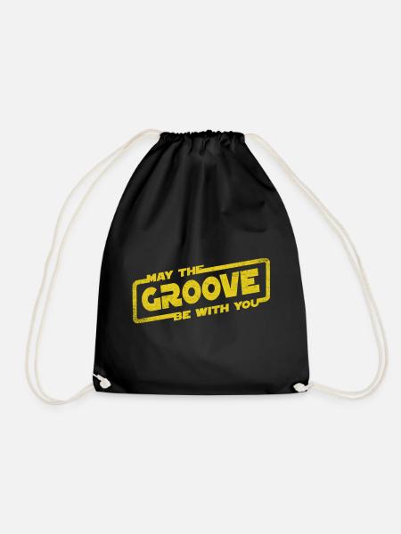 May The Groove Be With You - Rhythmus Musik Jazz - Turnbeutel - Schwarz
