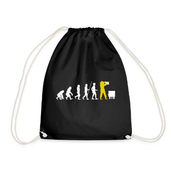 Beekeeping Evolution Beekeeper Bee Gift - Drawstring Bag - black - Front
