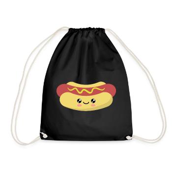 Hotdog - Turnbeutel - Schwarz - Vorne