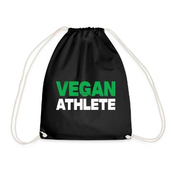 Vegan Athlete - Turnbeutel - Schwarz - Vorne