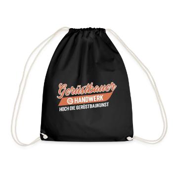 Gerüstbauer Handwerk - Turnbeutel - Schwarz - Vorne