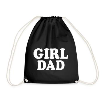 Girl dad - Turnbeutel - Schwarz - Vorne