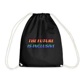 The Future Is Inclusive - Drawstring Bag - black - Front
