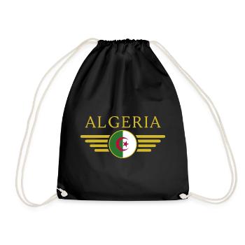 I Love Algeria, Elegance Style Design T-Shirt - Drawstring Bag - black - Front