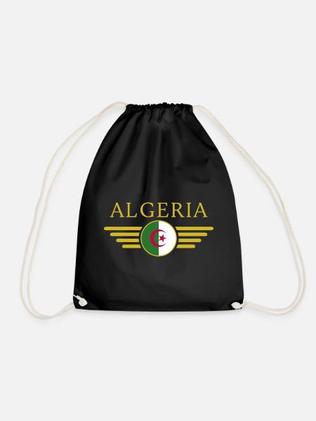 J’aime l’Algérie, T-Shirt Design Style Élégance - Sac de sport léger - noir
