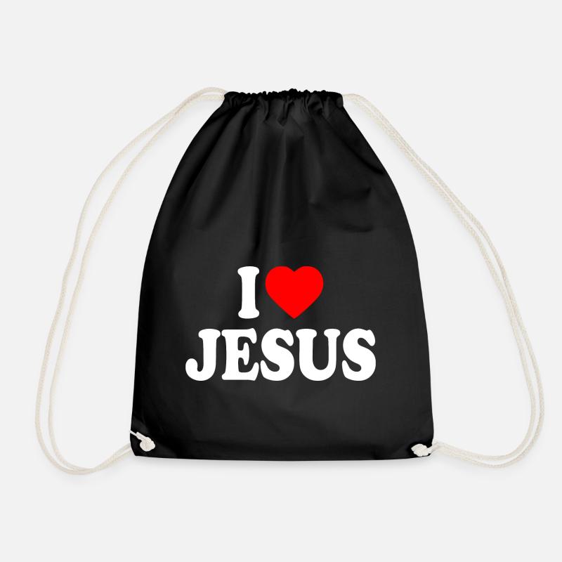 I love jesus - Turnbeutel - Schwarz