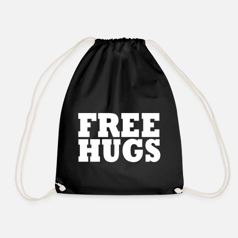 Free Hugs - Turnbeutel - Schwarz