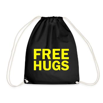 Free hugs - Sac de sport léger - noir - Devant