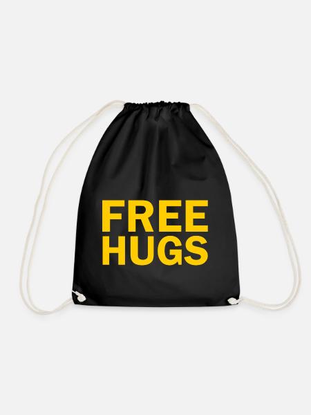 Free hugs - Turnbeutel - Schwarz